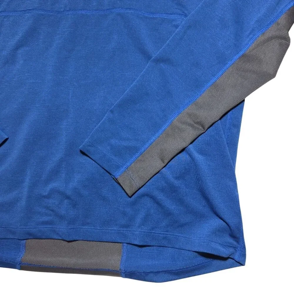 Shirt The North Face Long Sleeve Quarter Zip FlashDry Blue Grey Mens Medium